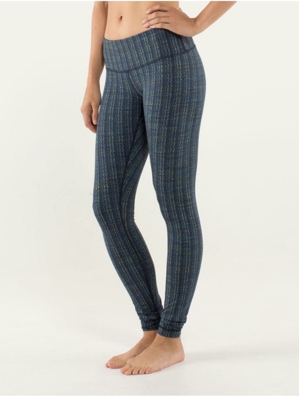 lululemon athletica wunder under Blue space dyed Leggings size 4